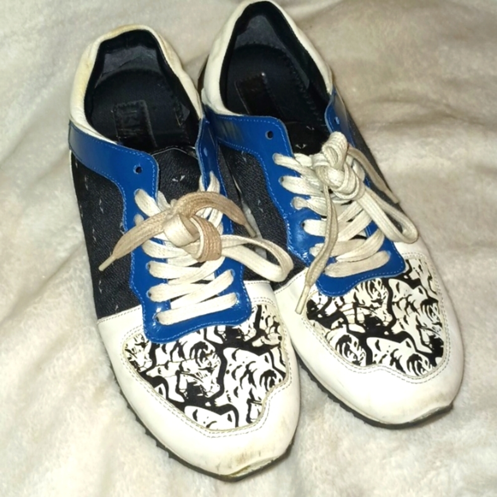 Kenzo Shoes eye Sneakers Blue Black New Logo Back Rare